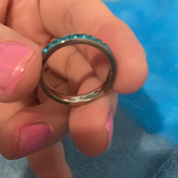 Heart blue 7 Karis ring/ blue band ring - Picture 7 of 10